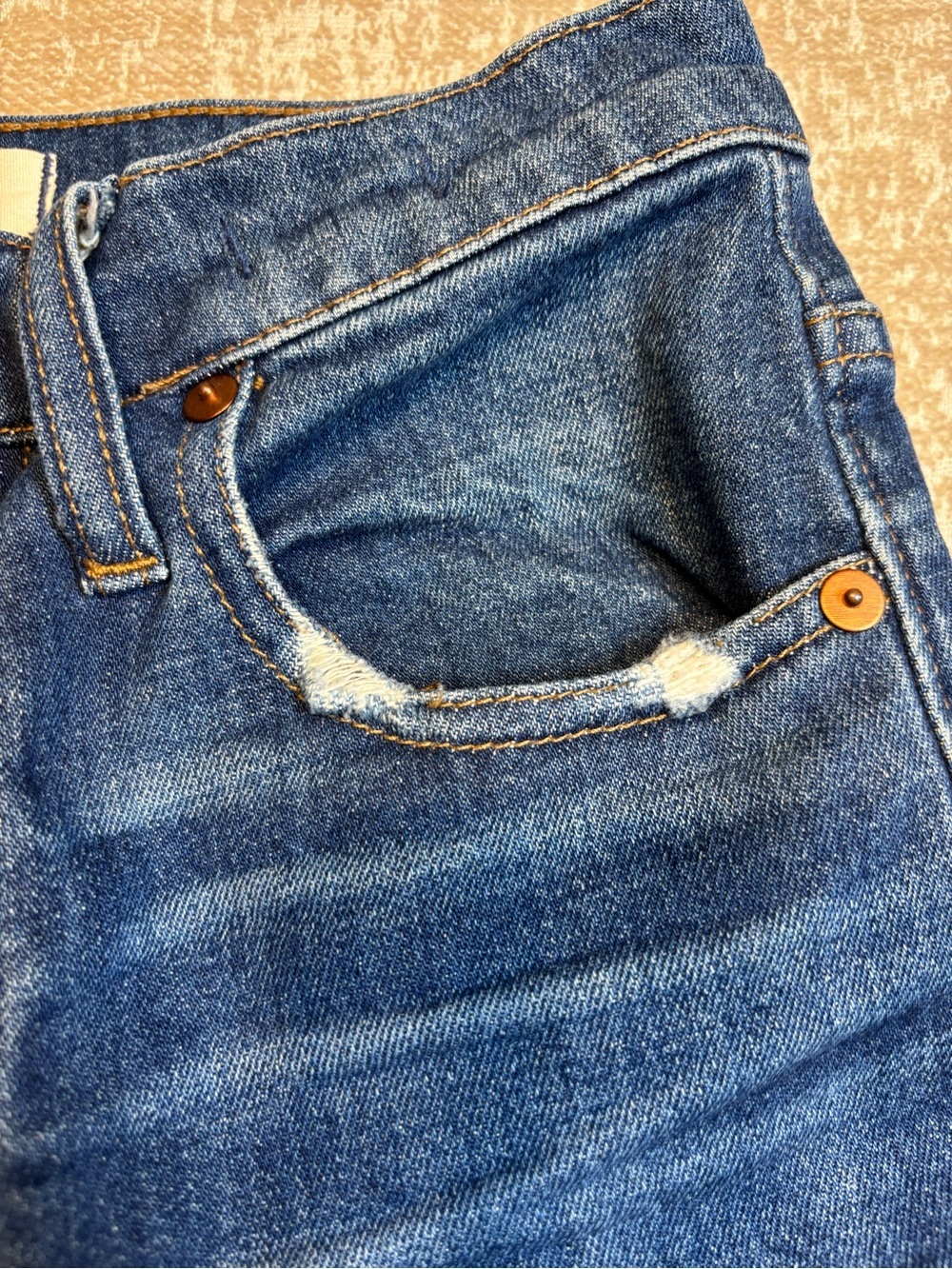 🏷️ Madewell The High-Rise Slim Boy-Jean Medium Wash Denim Size 23 - Picture 13 of 16